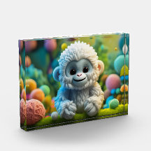 En söt baby Yeti av garn