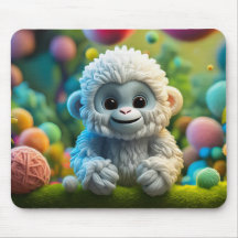 En söt baby Yeti av garn