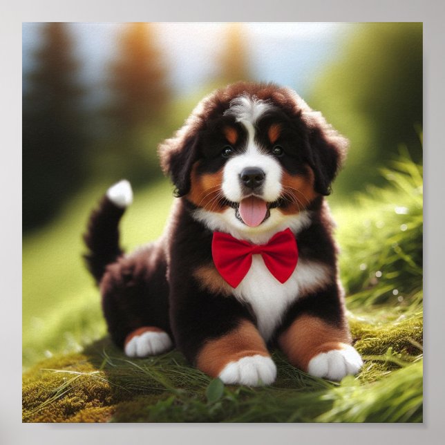 En söt Bernese-bergsmarionett Poster (Framsidan)