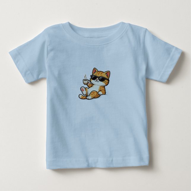 En söt bild av en katt på din klänning. t shirt (Framsida)