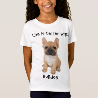 En söt bulldog T-shirt med söt text på den