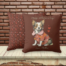 En söt Chihuahua på ett Valentindagskort,