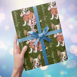 En söt Chihuahua på ett Valentindagskort, Presentpapper