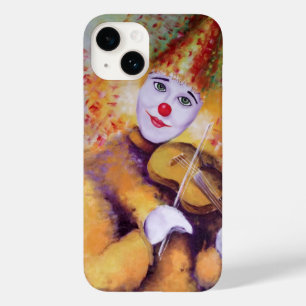 En söt clown som spelar fiolin