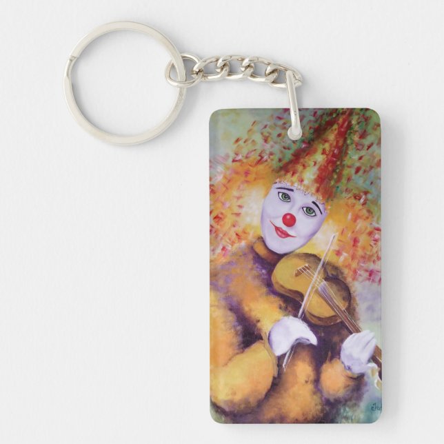 En söt clown som spelar fiolin (Framsidan)
