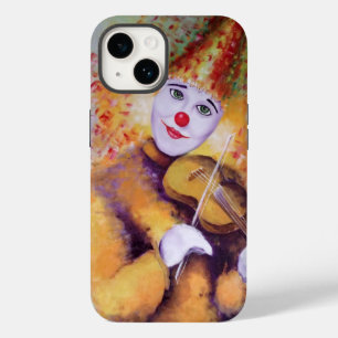 En söt clown som spelar fiolin
