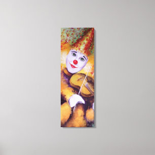 En söt clown som spelar fiolin canvastryck