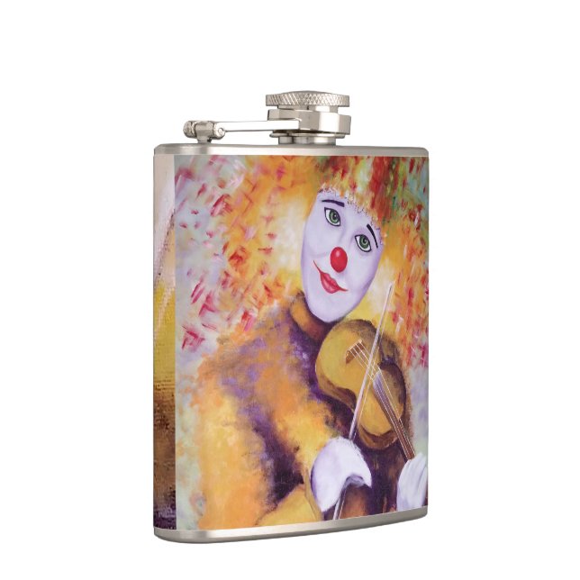 En söt clown som spelar fiolin fickplunta (Höger)