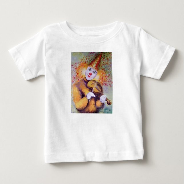 En söt clown som spelar fiolin t shirt (Framsida)