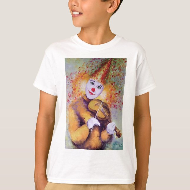 En söt clown som spelar fiolin t shirt (Framsida)