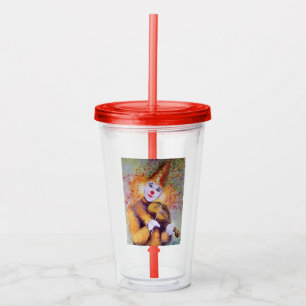 En söt clown som spelar fiolin take away mugg