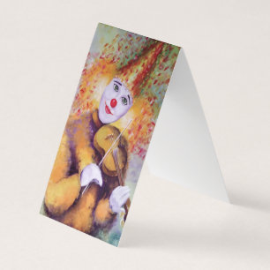 En söt clown som spelar fiolin visitkort