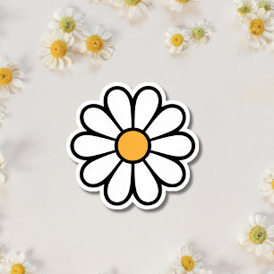 En söt daisy blomma klistermärken