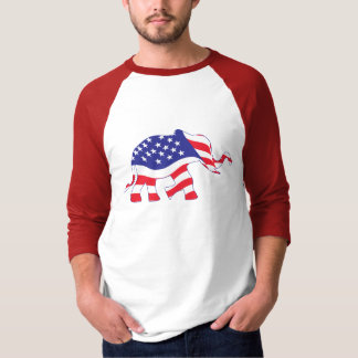 en söt elefant som tillverkas i USA flagga T Shirt