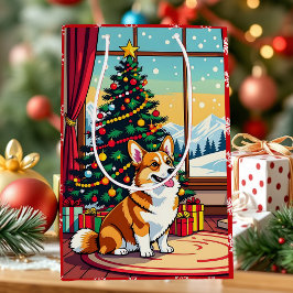 En söt festlig Corgi jul