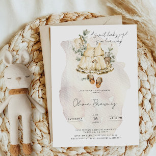 En söt flicka Boho Baby Shower Inbjudningar