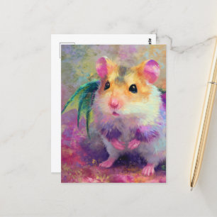 En söt hamsterdrake vykort