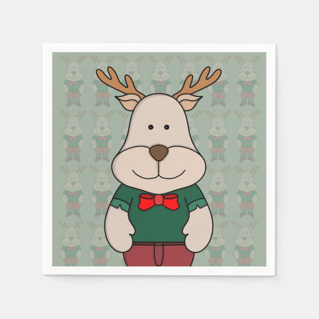 En söt hjort pappersservett (Framsidan)