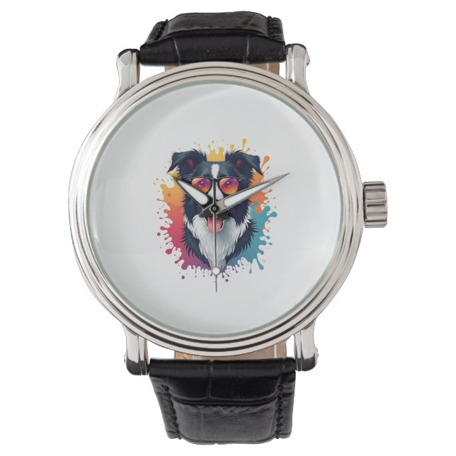 En söt hund Collie [RB#10009] Armbandsur (Framsida)