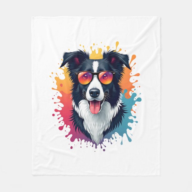 En söt hund Collie [RB#10009] Fleecefilt (Framsidan)