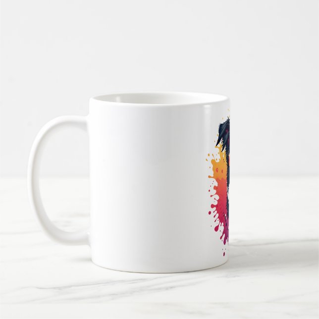 En söt hund Collie [RB#10009] Kaffemugg (Vänster)