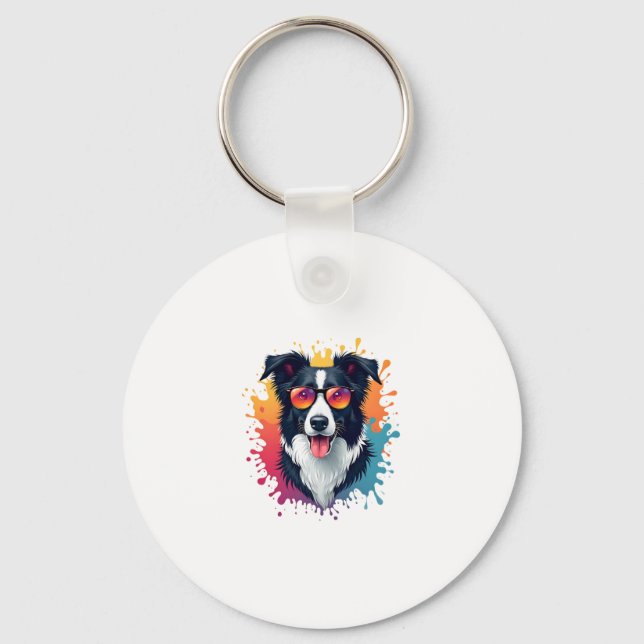 En söt hund Collie [RB#10009] Nyckelring (Framsida)
