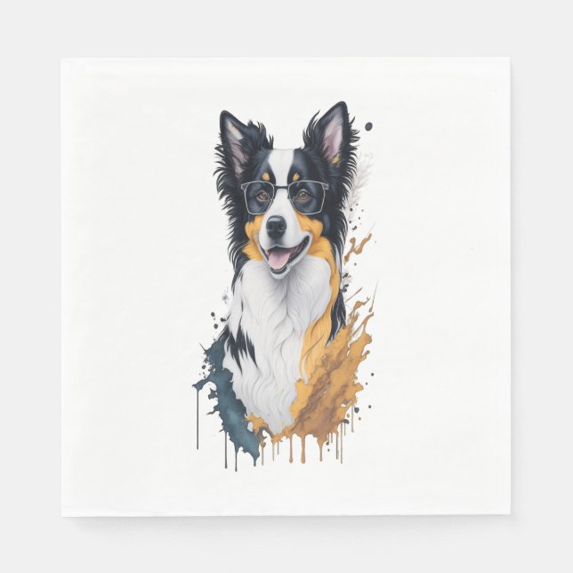 En söt hund Collie [RB#10009] Pappersservett (Framsidan)
