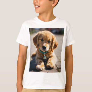 En söt hund skriver ut t-shirt