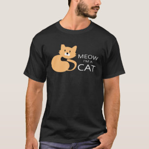 En söt jamande katt jag är en katt t shirt