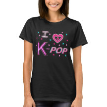 En söt K-pop T-shirt med ett hjärta