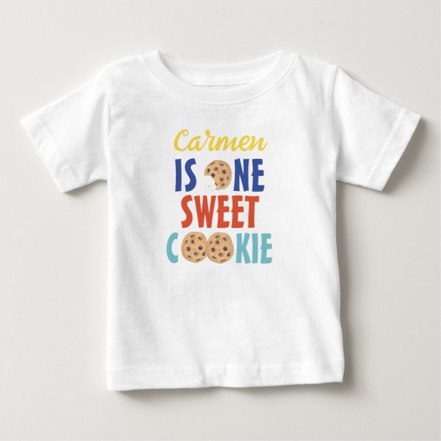 En söt kakor Första födelsedagen Pojke T-Shirt (Framsida)