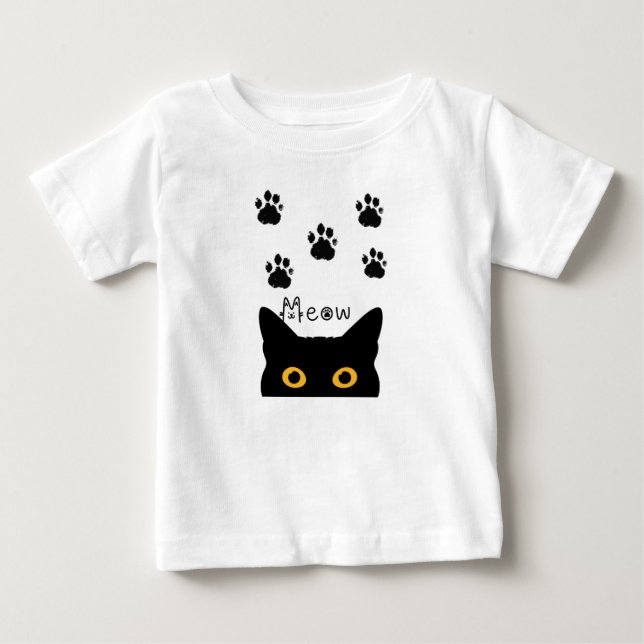 en söt katt t shirt (Framsida)