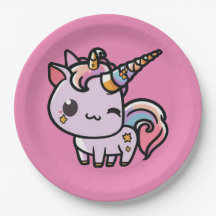 En söt kawaii unicorn