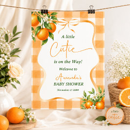 En söt liten babyfirande välkomsthälsning poster