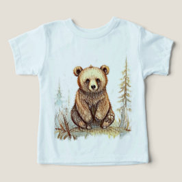 En söt liten björn - Konstnärlig illustration T Shirt