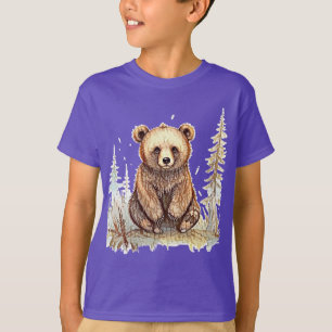 En söt liten björn - Konstnärlig illustration T Shirt