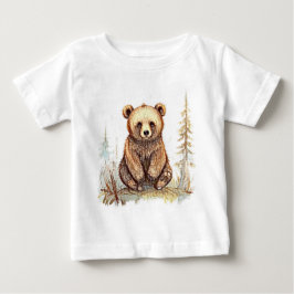 En söt liten björn - Konstnärlig illustration T Shirt