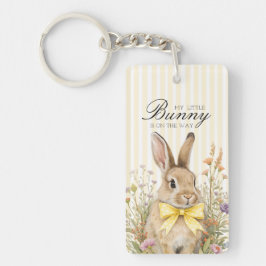 En söt liten Blomster Kanin Gul Rosett Baby Shower