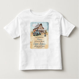 En söt liten bonde 3-års födelsedagsfest t shirt