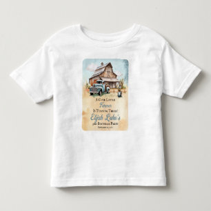 En söt liten bonde 3-års födelsedagsfest t shirt