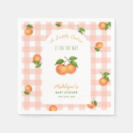 En söt liten citrus rosa baby shower servetter