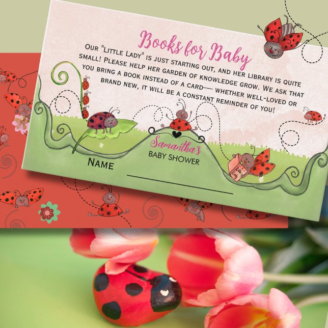 En söt liten dam Ladybug  Böcker för bebis Tilläggskort (A Sweet Little Lady Ladybug Books for Baby Enclosure Card)