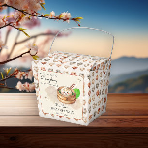 En söt liten dubbare Kwai Theme Baby Shower Presentaskar