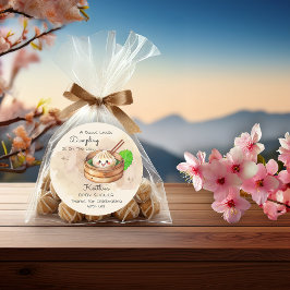 En söt liten dubbare Kwai Theme Baby Shower Runt Klistermärke