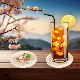 En söt liten dubbare Kwai Theme Baby Shower Underlägg Papper Rund