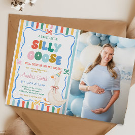 En söt liten dum gås baby shower foto inbjudningar