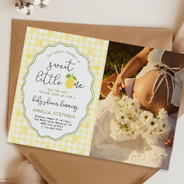 En söt liten en citron citrus baby shower foto inbjudningar