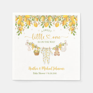 En söt liten en citron citrus baby shower pappersservett