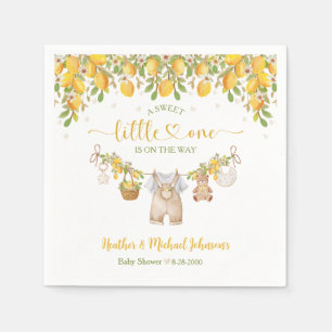 En söt liten en citron citrus baby shower pappersservett