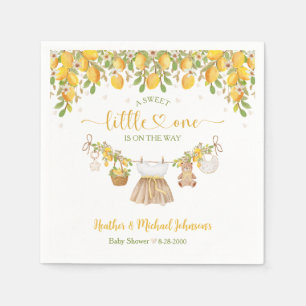 En söt liten en citron citrus baby shower pappersservett